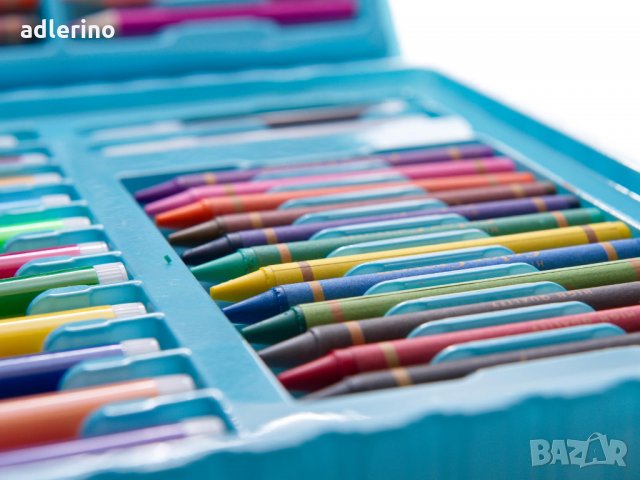 Художествен комплект за рисуване в куфар, 86 елемента, син, снимка 10 - Рисуване и оцветяване - 34470860