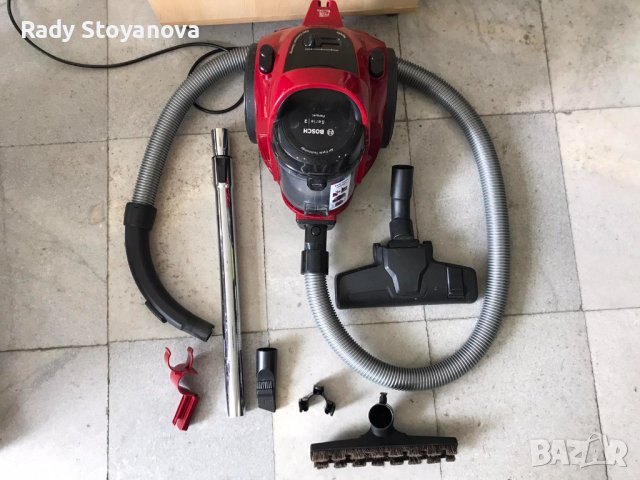 Прахосмукачка bosch serie 2 bagless червена, снимка 3 - Друга електроника - 41185410