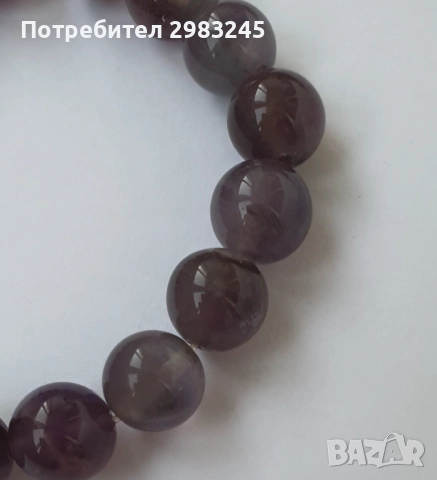 Гривна от аметист , снимка 2 - Гривни - 51815694