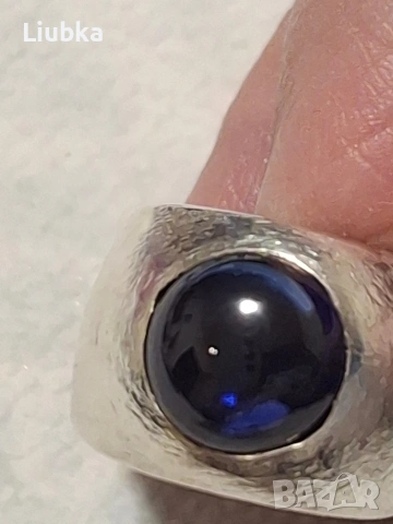 два големи сребърни пръстена с камъни, снимка 6 - Пръстени - 53461701