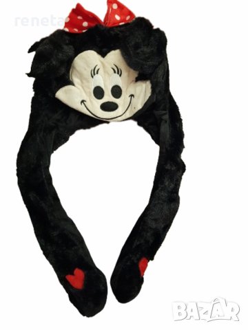 Шапка Ahelos, Minnie Mouse, Подвижни уши, Плюшена, снимка 1