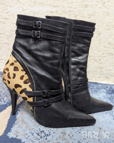 Дамски боти естествена кожа с косъм от пони, снимка 2 - Дамски боти - 51643554
