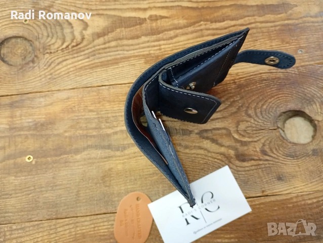 Ръчно изработен мъжки кожен портфейл , снимка 7 - Портфейли, портмонета - 53578880