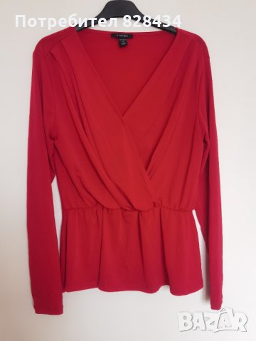 Червена блузка Amisu, снимка 1 - Блузи с дълъг ръкав и пуловери - 34426131