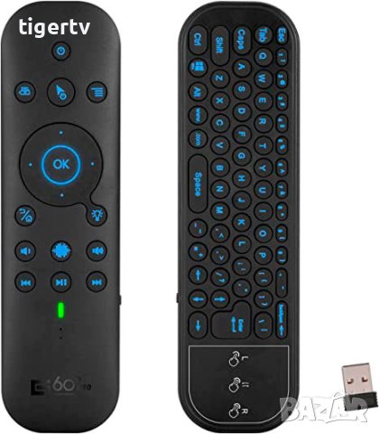 G60S PRO BLUETOOTH 3 в 1 дистанционно с въздушна мишка и клавиатура гласов контрол за компютър Li-Io, снимка 3 - Дистанционни - 41333758