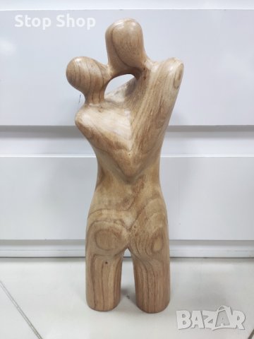 Влюбени дървена статуетка Индонезия дърворезба Манго , снимка 1 - Декорация за дома - 44226258