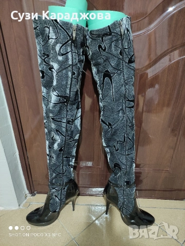 Дамски ботуши над коляното, снимка 2 - Дамски ботуши - 53190479