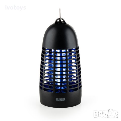 Инсектицидна лампа Muhler MIK-30, 20 м2, 4W, Черен, снимка 3 - Други - 41097510