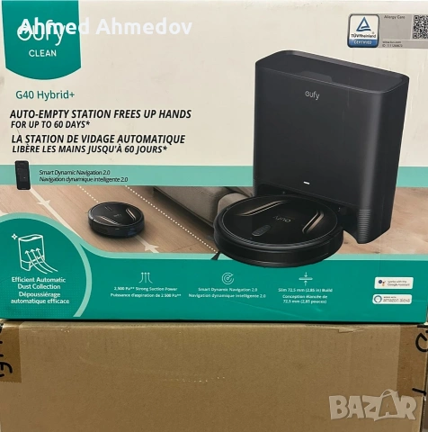 Роботизирана прахосмукачка Eufy G40 Hybrid+