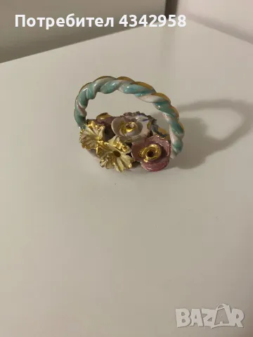 Ретро кошница с цветя. Германия, снимка 5 - Колекции - 49538444