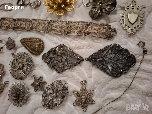 Сребро филигран сребърни изделия гривна брошка накит