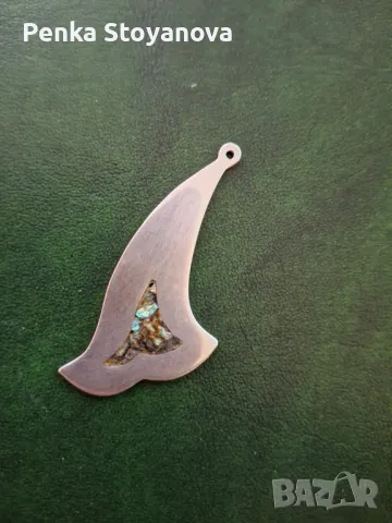 дамски сребърен медальон , снимка 2 - Колиета, медальони, синджири - 48816369