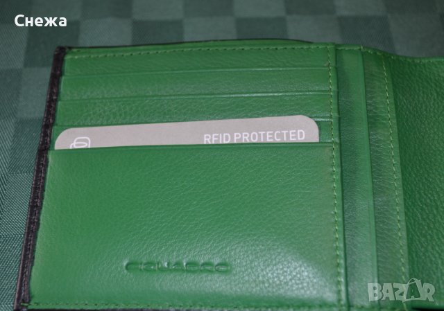 Piquadro Splash с RFID защита черен хоризонтален портфейл, снимка 7 - Портфейли, портмонета - 41508701