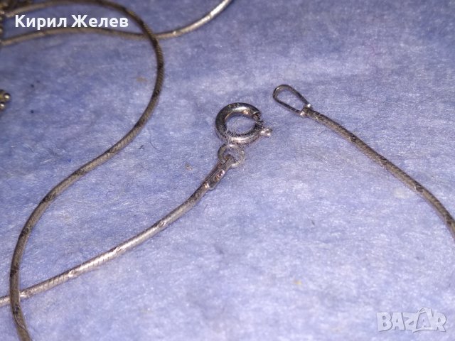 ДЕБЕЛО ПОСРЕБРЕН СРЕБЪРЕН ВИНТИДЖ АРТ МОДЕЛ КРЪСТ с ПОСРЕБРЕНА ВЕРИЖКА и ПЕЧАТИ 925 / 30840, снимка 10 - Колиета, медальони, синджири - 40552645