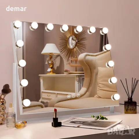 Fenair Hollywood огледало за грим с LED, USB и 360° въртене