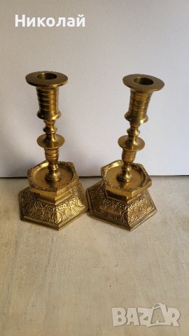Красива двойка масивни свещници , снимка 1