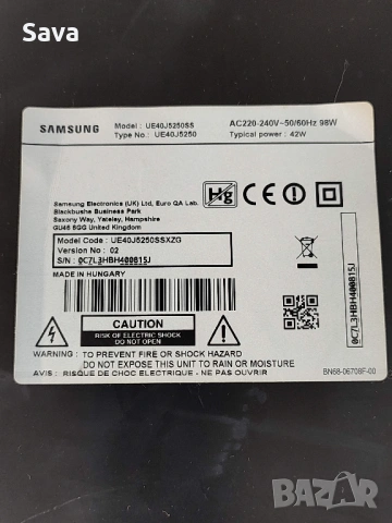 SAMSUNG UE40J5250SS :BN41-02482A:BN94-10851V:BN44-00852A