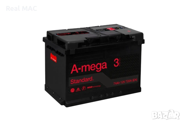 Акумулатор A-mega-3 Standard, 74 Аh, 720 А 