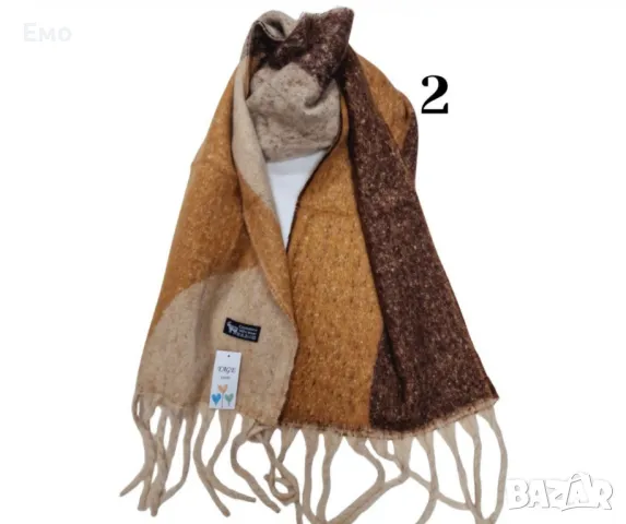 Елегантен дамски шал с цветен дизайн - Топлина и изтънченост за всеки ден, снимка 3 - Шалове - 48464259