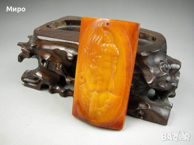 ТИБЕТ НЕПАЛ МЕДАЛЬОН С ИЗОБРАЖЕНИЕ НА БУДА КАТО ДЕМОН , снимка 3 - Антикварни и старинни предмети - 40575223