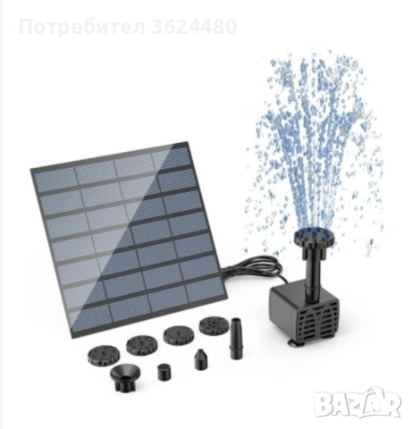 Фонтан с подвижен соларен панел , снимка 2 - Други - 52296722