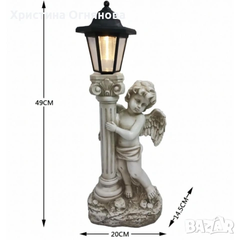 Соларна лампа ангел - елегантна декорация за всеки двор, снимка 2 - Соларни лампи - 53726919