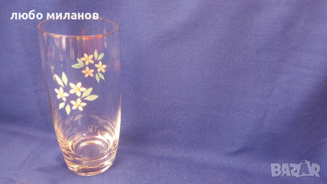 Ретро водни чаши, златни кантове, на цветя - 10 бр, снимка 9 - Чаши - 42609514