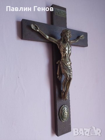 Стар кръст , Исус Христос 50.5х30см, снимка 3 - Други ценни предмети - 41394653