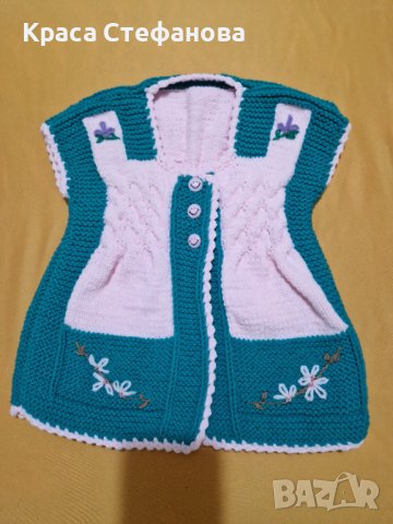 Ръчно изплатени детски елечета, снимка 3 - Детски якета и елеци - 42379360