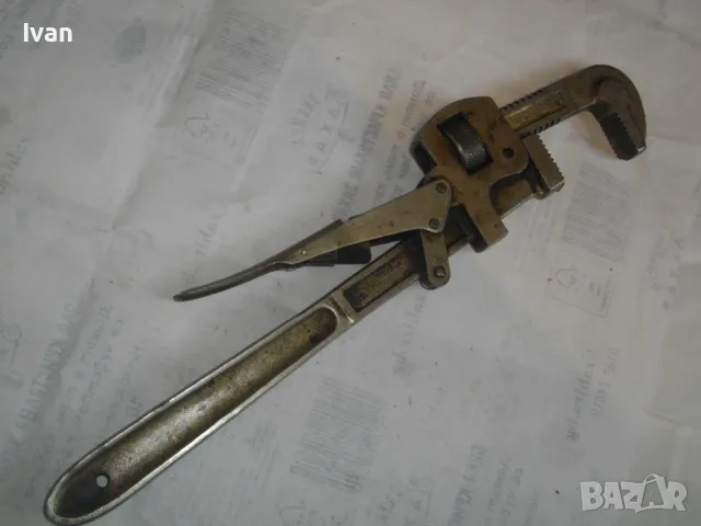 НЕМСКИ ВОДОПРОВОДЕН КЛЮЧ 2"ЦОЛА 55см/ЗАХВАТ 10см Drop Foed Steel 18 ОТЛИЧЕН ПОЧТИ НОВ, снимка 15 - Други инструменти - 48228705