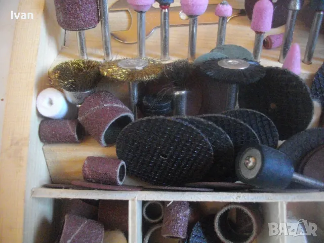 НОВ НЕМСКИ ОРИГИНАЛЕН КОМПЛЕКТ АКСЕСОАРИ ЗА МАШИНА МИНИ ДРЕЛКА ШЛИФОВАЛКА ПРАВ ШЛАЙФ НАД 100 БРОЯ , снимка 13 - Други инструменти - 48922809