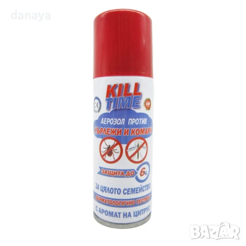 5960 Ефикасен спрей за тяло против комари и кърлежи дезодорант аерозол, снимка 2 - Козметика за тяло - 50740542