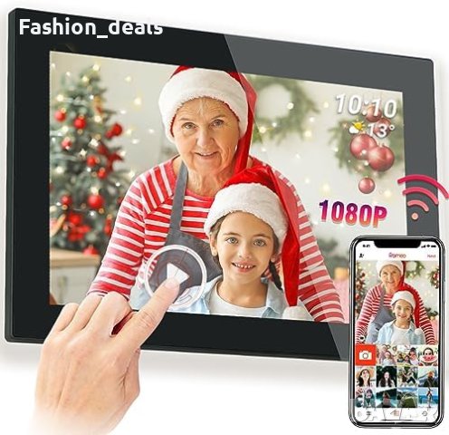 Нова Цифрова фоторамка WiFi 10.1 инча 1080P Автоматично завъртане Подарък
