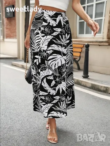 Елегантна пола на цветя с цепка