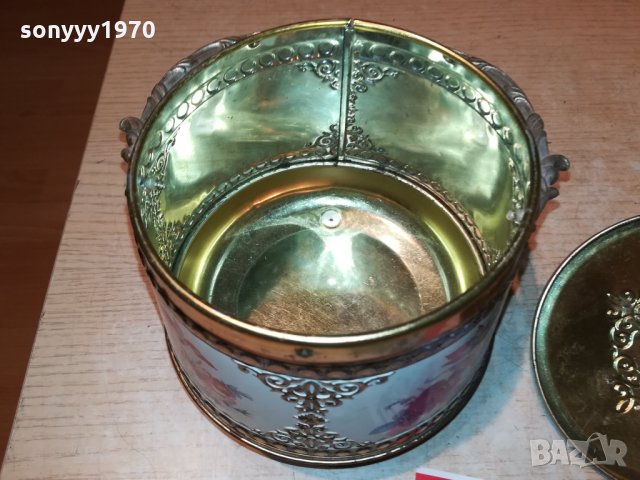 МЕТАЛНА КУТИЯ С КАПАК И ДРЪЖКА ОТ ФРАНЦИЯ 2609212010, снимка 13 - Антикварни и старинни предмети - 34261308