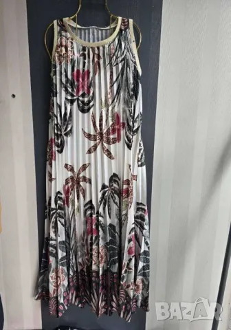 Прекрасен модел ефирни сатенирани рокли Солей в пъстроцветни десени, снимка 3 - Рокли - 50395884