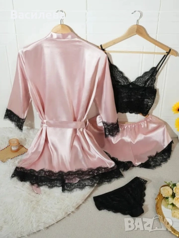 Елегантна пижами 4 части., снимка 2 - Нощници - 53464869