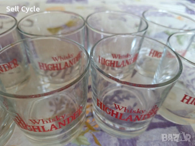 ✅8 БР. СТЪКЛЕНИ ЧАШИ ЗА УИСКИ - HIGHLANDER❗, снимка 4 - Чаши - 52469438
