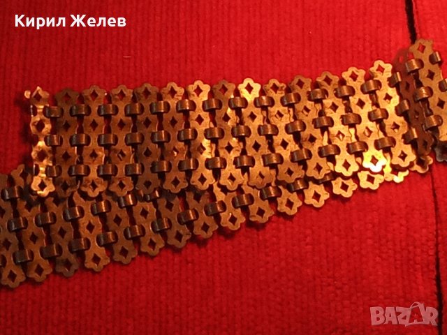 ЧАСТ от СТАРИННА ОГЪРЛИЦА БРОНЗ МАЙСТОРСКА ПЛЕТКА РЕТРО БИЖУ 9897