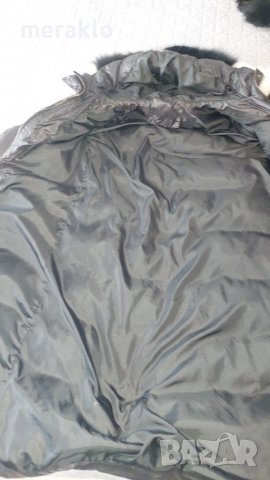 Намаление Черен пухен разкош, гъши пух и естествена яка, снимка 4 - Якета - 40032757