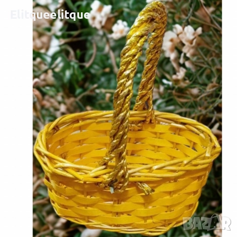 Декоративна плетена кошница за Великден