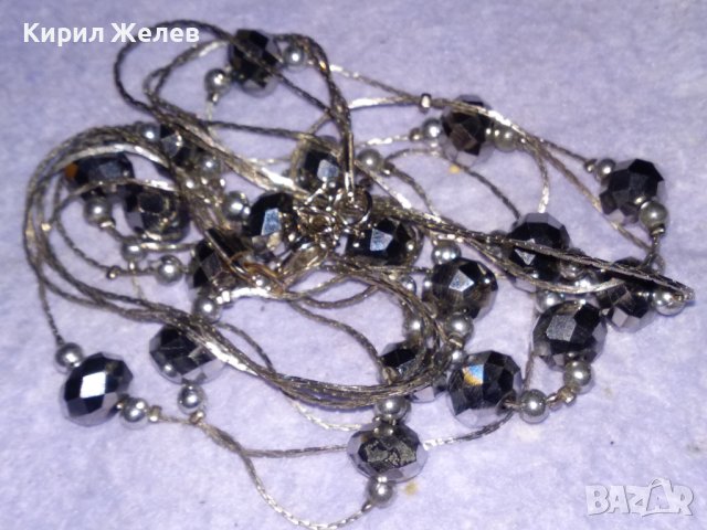 ШАРМАНТНО СРЕБРИСТО ВЕЧЕРНО ФЕШЪН АРТ КРИСТАЛНО КОЛИЕ 38644, снимка 7 - Колиета, медальони, синджири - 41648680