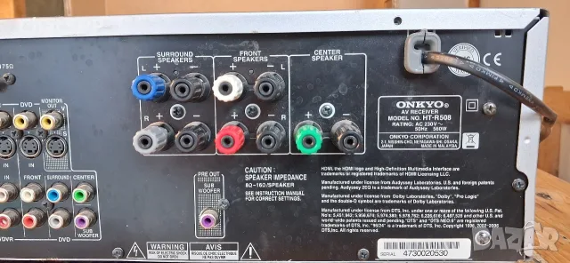 Ресийвър Onkyo HT-R508, снимка 3 - Ресийвъри, усилватели, смесителни пултове - 55848434