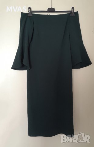 Нова рокля H&M S-M размер зелена, снимка 3 - Рокли - 42381288