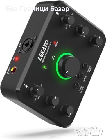 Нов LEKATO LP-1 Аудио Интерфейс Bluetooth Студийно Качество Подкастинг, снимка 1 - Аудиосистеми - 44178150