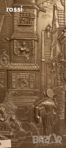 Vintage. Нова. WMF Немска калаена картина "Пощальонът" по Carl Spitzweg/1808-1885/ Der Briefbote., снимка 2 - Антикварни и старинни предмети - 48645473