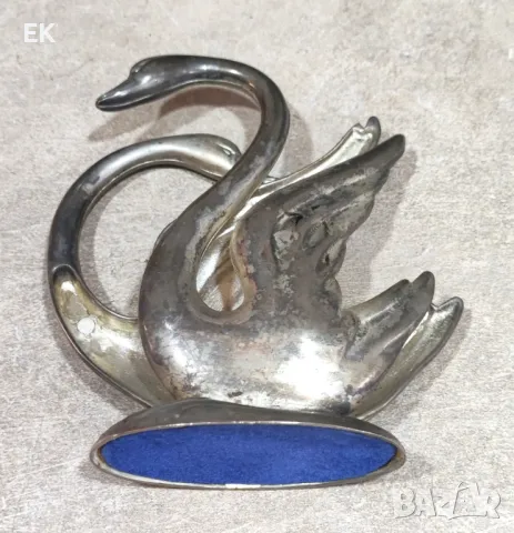 Стар метален салфетник, лебеди, снимка 4 - Декорация за дома - 49922497