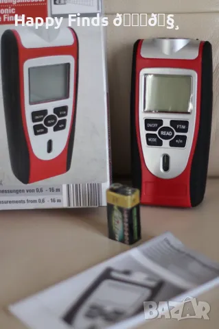 Ролетка лазер+ултразвук до 16 метра WM-200B (червен), снимка 2 - Измервателни инструменти - 44367031