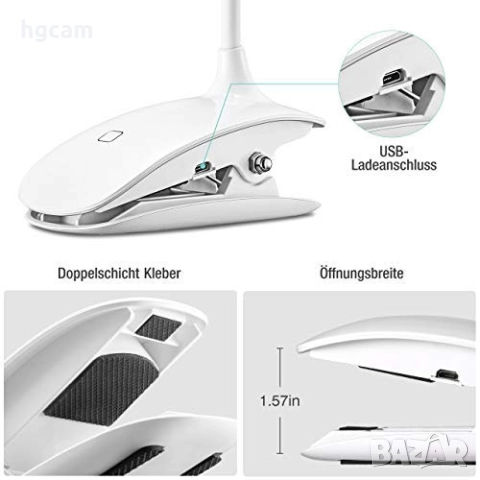 LED лампичка с гъвкаво рамо и защипване GARV R921, снимка 3 - Друга електроника - 52367403