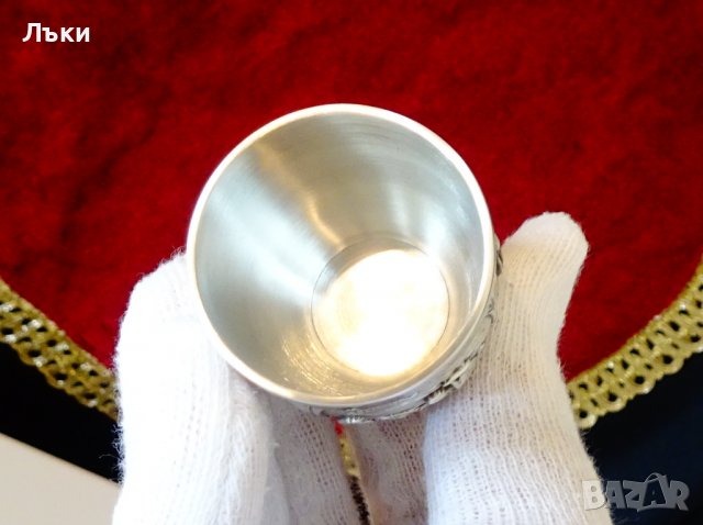 Чаша от калай за ракия,Годишните времена. , снимка 6 - Антикварни и старинни предмети - 39970253